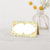 Carte De Placement Hibiscus & dentelle JAUNE (Devant)