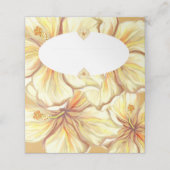 Carte De Placement Hibiscus & dentelle JAUNE (Extérieur déplié)