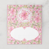 Carte De Placement Hibiscus & dentelle PINK (Extérieur déplié)