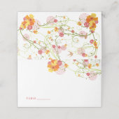 Carte De Placement Hibiscus Jaune Mariage Floral (Extérieur déplié)