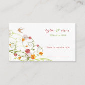 Carte De Placement Hibiscus Jaune Mariage Floral (Devant)