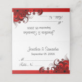 Carte De Placement Hibiscus rouge et blanc classique Tableau floral p (Extérieur déplié)