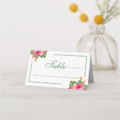 Carte De Placement Hibiscus tropical Palm Feuille Mariage (Devant)
