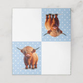 Carte De Placement Highland Cow Rose (Extérieur déplié)