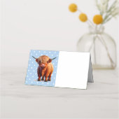 Carte De Placement Highland Cow Rose (Dos)