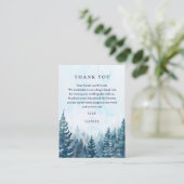 Carte De Placement Hiver Aquarelle Pine Mariage Merci (Debout devant)