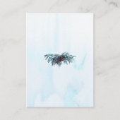 Carte De Placement Hiver Aquarelle Pine Mariage Merci (Dos)