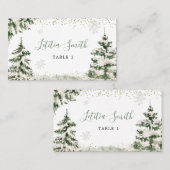 Carte De Placement Hiver Forêt des Onederland Premier anniversaire (Devant / Derrière)