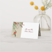 Carte De Placement Hiver simple | Cardinal & Greens | MARIAGE (Dos)