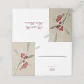 Carte De Placement Hiver simple | Cardinal | Réception de mariage (Extérieur déplié)