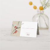 Carte De Placement Hiver simple | Cardinal | Réception de mariage (Devant)