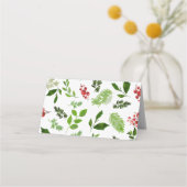 Carte De Placement Holly Red Berry Mariage Place Card (Dos)