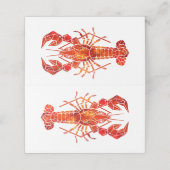 Carte De Placement Homard polygonal rouge (Extérieur déplié)