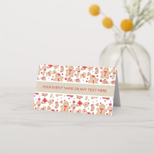 Carte De Placement Homme en pain d'épice Biscuits cuits Rustique Fant (Devant)