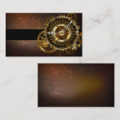 Carte De Placement Horloge Steampunk avec des engrenages anciens (Devant / Derrière)