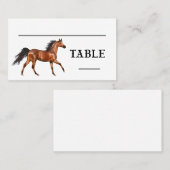 Carte De Placement Horse Western Mariage campagnard Rustic Party (Devant / Derrière)