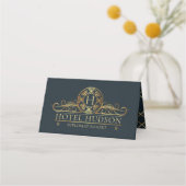 Carte De Placement Hotel Branding luxe Blue Gold (Dos)