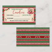 Carte De Placement How Many Candies Game Ugly Sweater Card (Devant / Derrière)