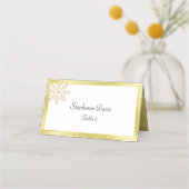 Carte De Placement Huile d'or, Rose de diamants Snowflakes d'or (Dos)