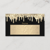 Carte De Placement Huile noire et or avec une conception de la goutte (Devant)