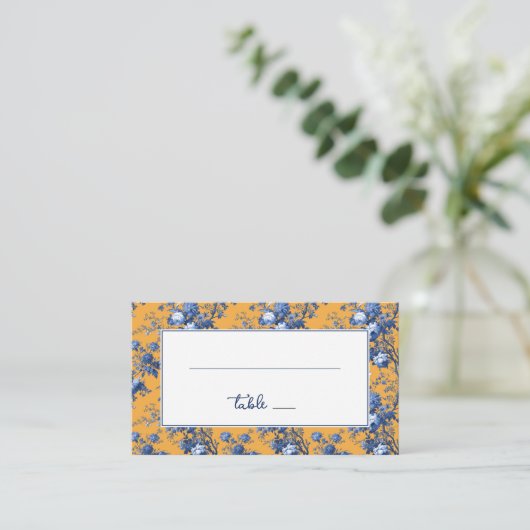 Carte De Placement Hydrangea Florale Orange Joyeuse (Debout devant)