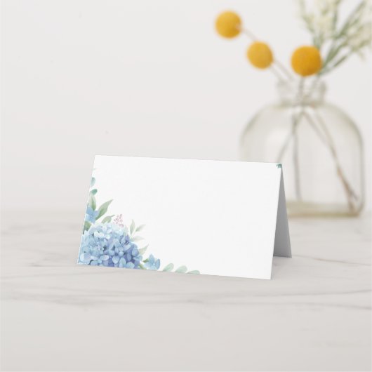 Carte De Placement hydrangée bleue (Dos)