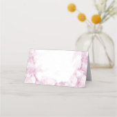 Carte De Placement Hydrangée rose Aquarelle Mariage Charité Favorisée (Dos)