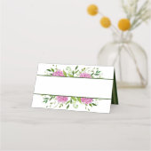 Carte De Placement Hydrangée rose Floral Aquarelle Douche (Devant)