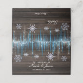 Carte De Placement Icicles congelés Wonderland hiver Numéro de tablea (Extérieur déplié)