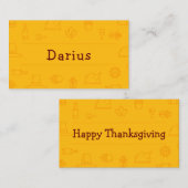 Carte De Placement Icône Golden Thanksgiving (Devant / Derrière)