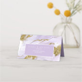 Carte De Placement ID Abstrait Lavande d'encre Lux990 (Dos)