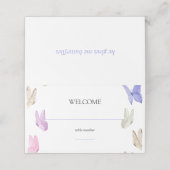 Carte De Placement Il me donne des papillons Fête des mariées minimal (Extérieur déplié)