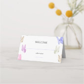Carte De Placement Il me donne des papillons Fête des mariées minimal (Devant)