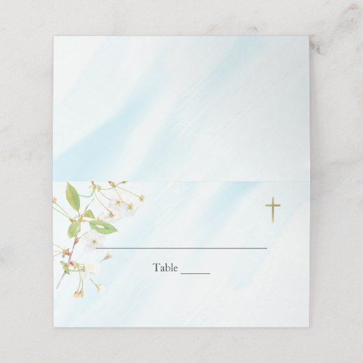 Carte De Placement Illumination Baptême chrétien orthodoxe (Extérieur déplié)