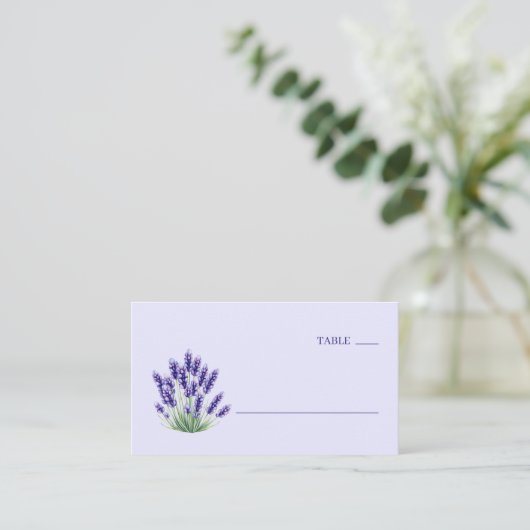 Carte De Placement Illustration botanique de lavande sereine (Debout devant)