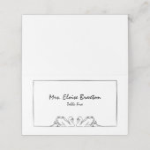 Carte De Placement Illustration de cygne manuscrite simple et intempo (Extérieur déplié)