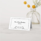 Carte De Placement Illustration de cygne manuscrite simple et intempo (Devant)