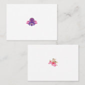 Carte De Placement illustration de fleurs Design (Devant / Derrière)