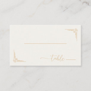 Carte De Placement Illustration de table minimaliste en or sophistiqu
