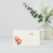 Carte De Placement Illustration florale de protéa rouge tranquille (Debout devant)
