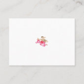 Carte De Placement illustration rouge, brune et rose (Dos)