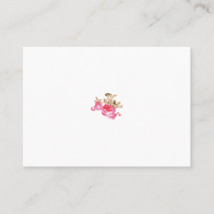 Carte De Placement illustration rouge, brune et rose