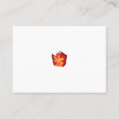 Carte De Placement illustration rouge et orange Design (Dos)