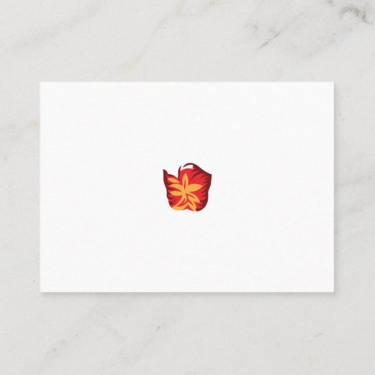 Carte De Placement illustration rouge et orange Design (Dos)