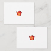 Carte De Placement illustration rouge et orange Design (Devant / Derrière)