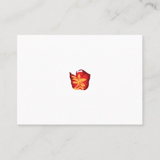 Carte De Placement illustration rouge et orange Design (Devant)