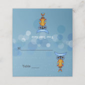 Carte De Placement Imaginaire Chouette aux couleurs vives Cercles d'y (Extérieur déplié)