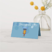 Carte De Placement Imaginaire Chouette aux couleurs vives Cercles d'y (Dos)