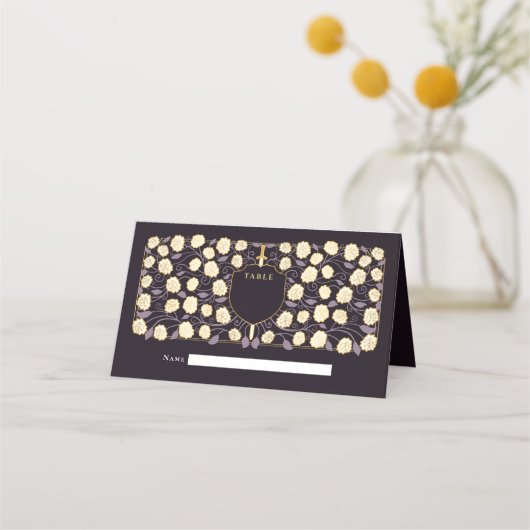 Carte De Placement Imaginaire médiéval de l'épée et du bouclier Maria (Devant)