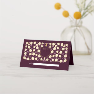 Carte De Placement Imaginaire médiéval de l'épée et du bouclier Maria